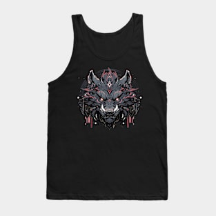 Mecha Tier Tiger Wolf Fuchs Drache Cyborg Tank Top